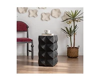 Casainc 23.62"Height Three-dimensional Embossed Pattern Design Retro Side Coffee Table