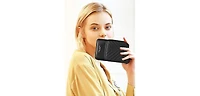 Small Crossbody Cell Phone Bag for Women, Mini Over Shoulder Handbag Purse with Credit Card Slots Black