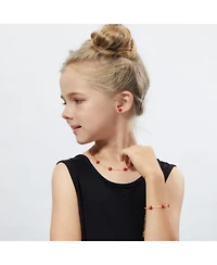 Anna Zuckerman Petit Daisy Red Earrings