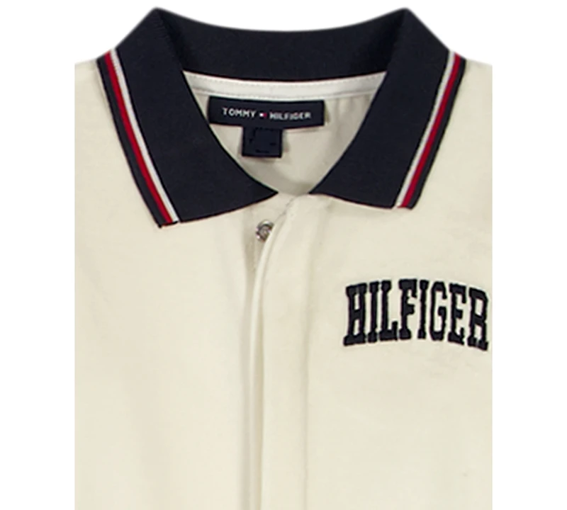 Tommy Hilfiger Baby Boys Velour Polo Collar Coverall