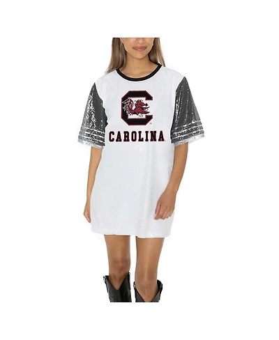 Gameday Couture Women's White South Carolina Gamecocks Full Sequin Jersey Dress