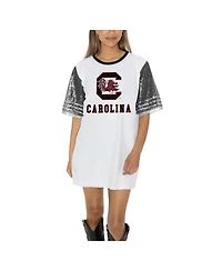 Gameday Couture Women's White South Carolina Gamecocks Full Sequin Jersey Dress