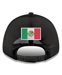 New Era Men's Black/Green Nascar Mexico City Race 9FORTY A-Frame Trucker Adjustable Hat