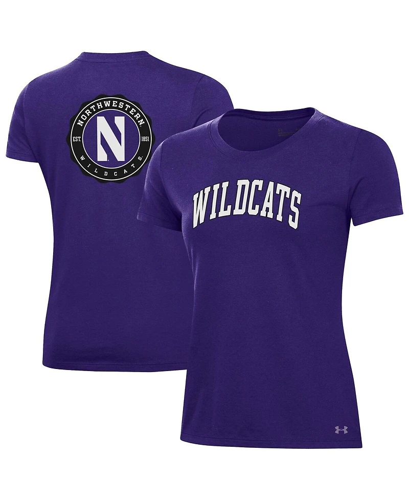 Under Armour Women's Purple Northwestern Wildcats Essentials 2-Hit Performance T-Shirt