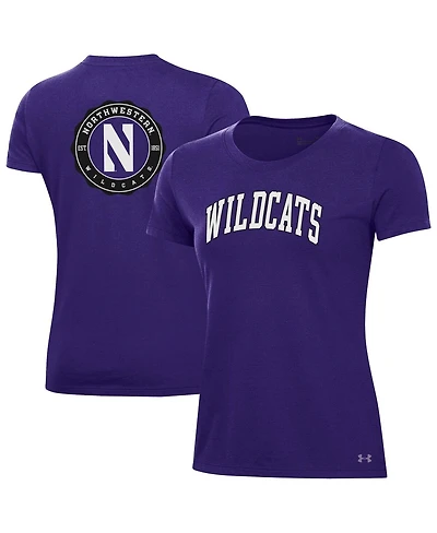Under Armour Women's Purple Northwestern Wildcats Essentials 2-Hit Performance T-Shirt