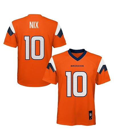 Outerstuff Preschool Bo Nix Orange Denver Broncos Replica Player Jersey