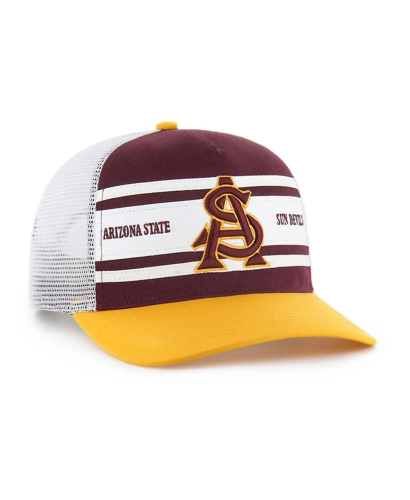 '47 Brand Big Boys and Girls Maroon/Gold Arizona State Sun Devils Super Stripe Hitch Adjustable Trucker Hat