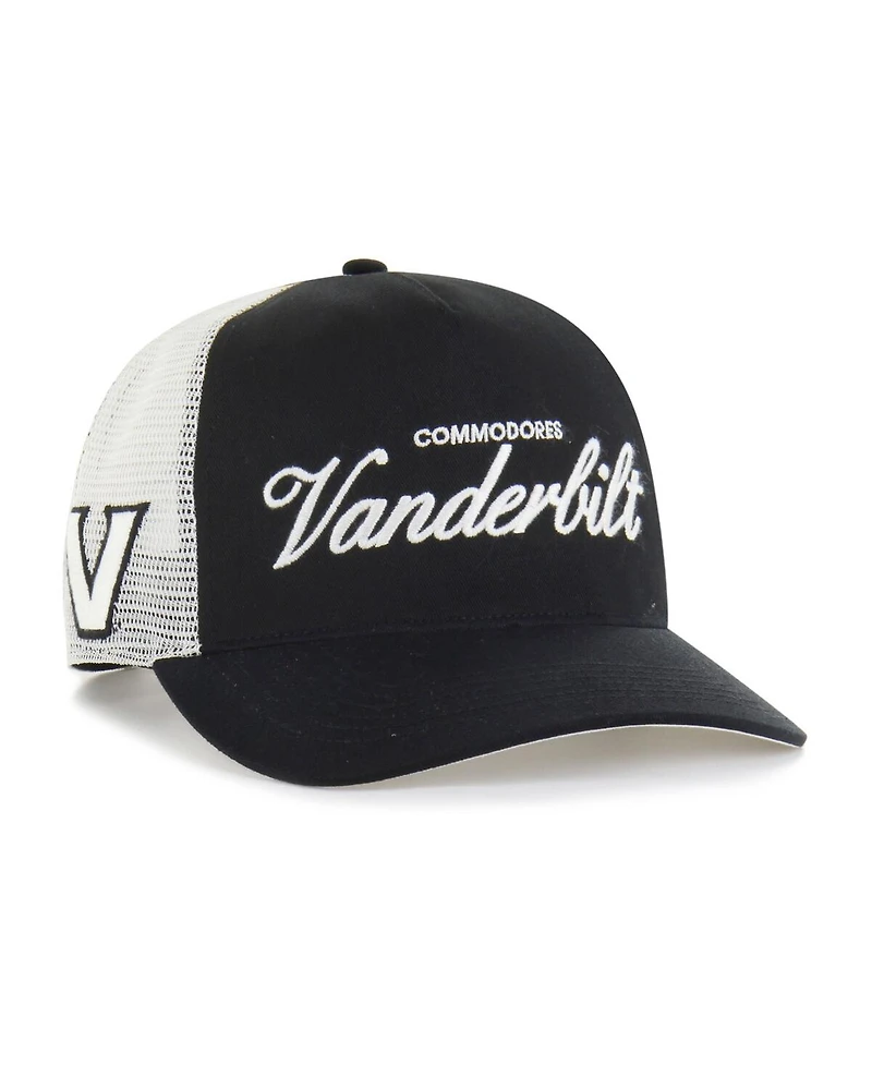 '47 Brand Men's and Women's Black Vanderbilt Commodores Contemporary Basics Foundation Trucker Hitch Adjustable Hat