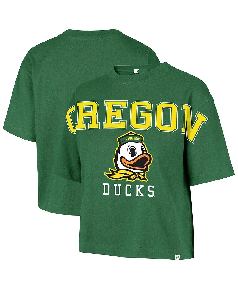 '47 Brand Women's Kelly Green Oregon Ducks Outreach City Relaxed Cropped T-Shirt