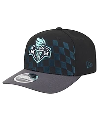 New Era Men's and Women's Black New York Liberty 9SEVENTY Checkerboard Print Adjustable Hat