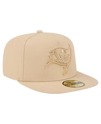 New Era Men's Light Beige Tampa Bay Buccaneers Color Pack A-Frame 59FIFTY Fitted Hat