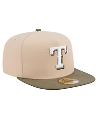 New Era Men's Light Beige/Olive Texas Rangers Two-Tone Color Pack A-Frame 59FIFTY Fitted Hat