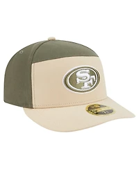New Era Men's Light Beige/Olive San Francisco 49ers Two-Tone Color Pack Split Panel 59FIFTY Fitted Hat