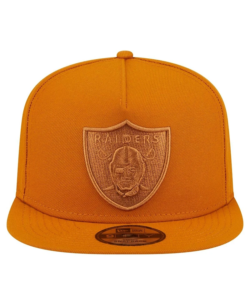 New Era Men's Brown Las Vegas Raiders Color Pack A-Frame 9FIFTY Snapback Hat