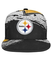 Outerstuff Big Boys and Girls Black Pittsburgh Steelers Make Noise Adjustable Hat