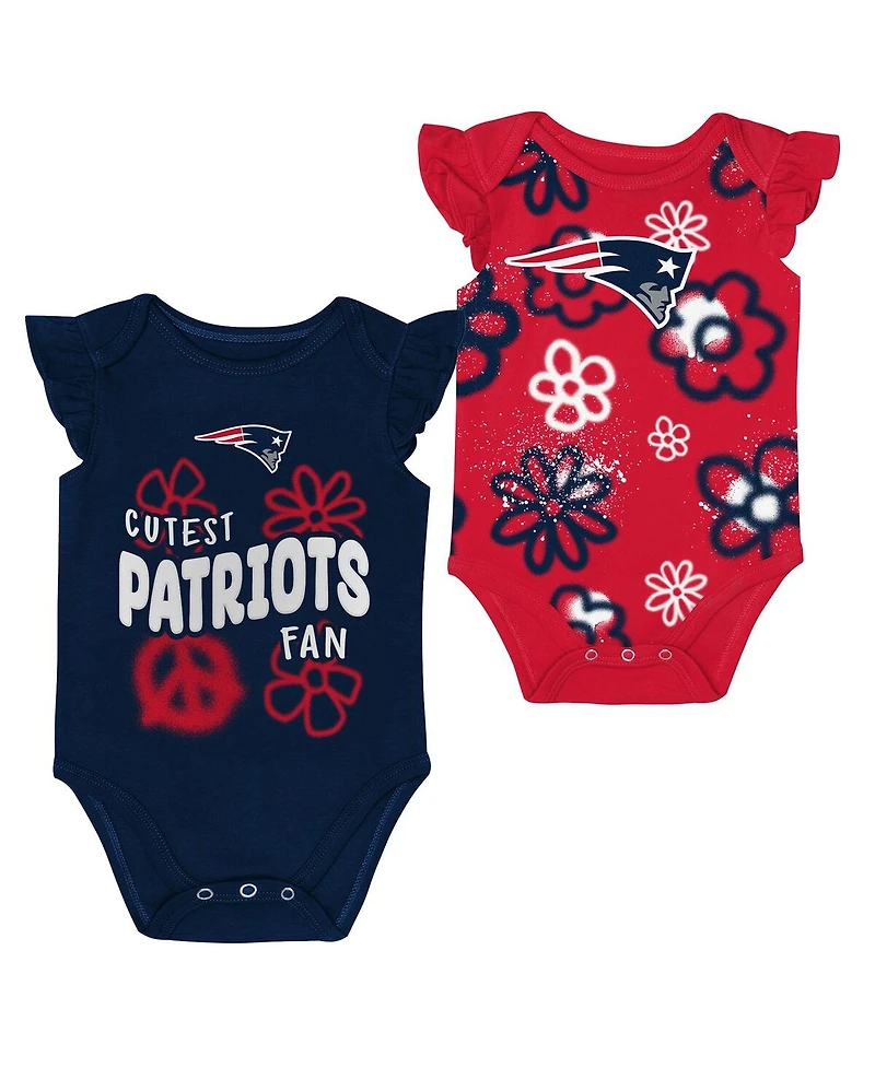 Outerstuff Baby Boys and Girls 2-Piece New England Patriots The Sunshine Bodysuit Set