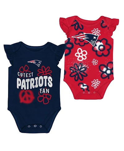 Outerstuff Baby Boys and Girls 2-Piece New England Patriots The Sunshine Bodysuit Set