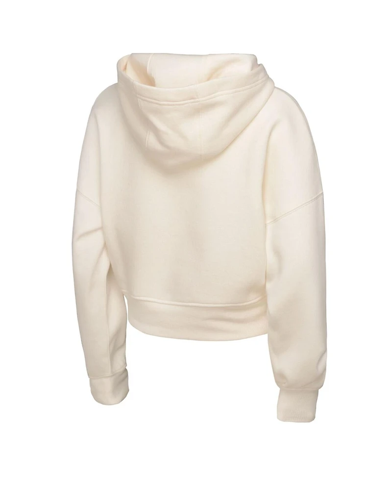 Outerstuff Big Girls Cream Kansas City Chiefs Oversized Cropped Blitz Hoodie