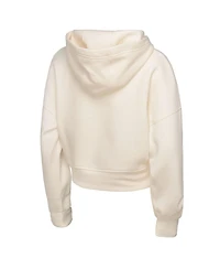 Outerstuff Big Girls Cream Kansas City Chiefs Oversized Cropped Blitz Hoodie