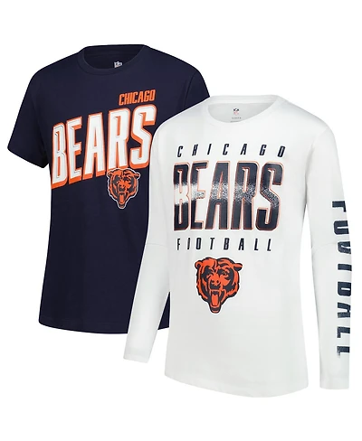Outerstuff Big Boys and Girls Chicago Bears The Mix Combo T-Shirt Set