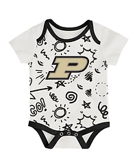 Outerstuff Baby Boys and Girls Purdue Boilermakers Three-Pack All Day Play Bodysuit Set
