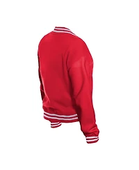 New Era Women's Red Kansas City Chiefs Throwback Fleece Full-Snap Jacket