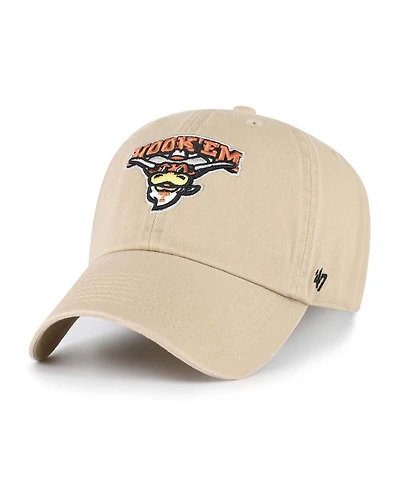 '47 Brand Big Boys and Girls Khaki Texas Longhorns Clean Up Adjustable Hat