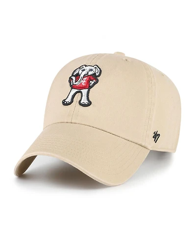 '47 Brand Big Boys and Girls Khaki Alabama Crimson Tide Clean Up Adjustable Hat