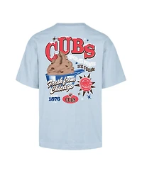 '47 Brand Men's Light Blue Chicago Cubs Ice Cream Parlor Foundation T-Shirt