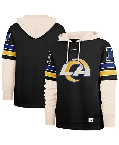 '47 Brand Men's Black Los Angeles Rams Split Zone Cornerback Duo Hoodie