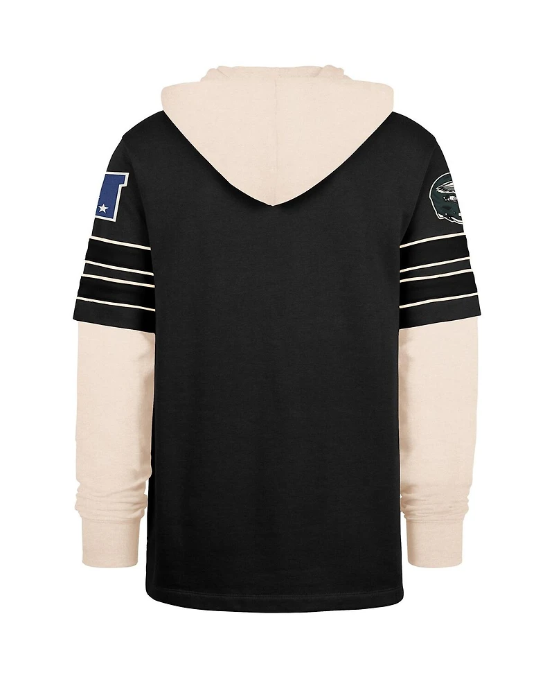 '47 Brand Men's Black Philadelphia Eagles Split Zone Cornerback Duo Hoodie