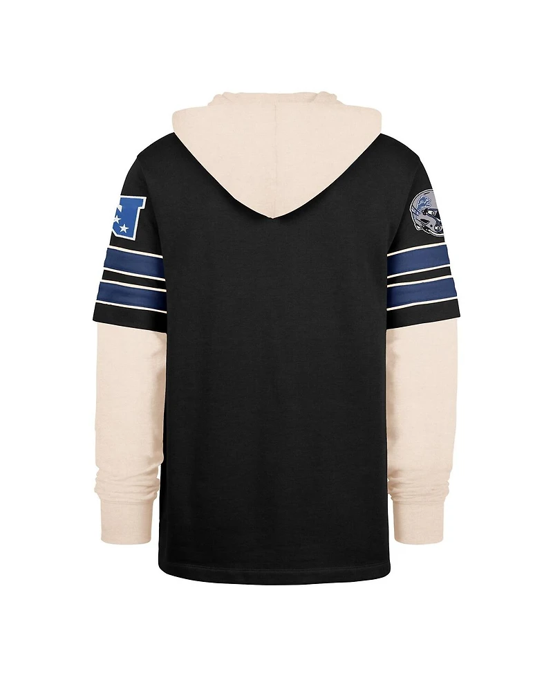 '47 Brand Men's Black Detroit Lions Split Zone Cornerback Duo Hoodie