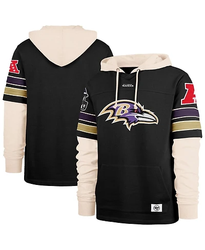 '47 Brand Men's Black Baltimore Ravens Split Zone Cornerback Duo Hoodie