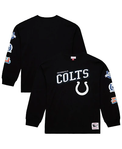 Mitchell & Ness Men's Black Indianapolis Colts Training Camp Vintage Logos Long Sleeve T-Shirt