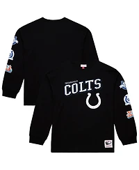 Mitchell & Ness Men's Black Indianapolis Colts Training Camp Vintage Logos Long Sleeve T-Shirt