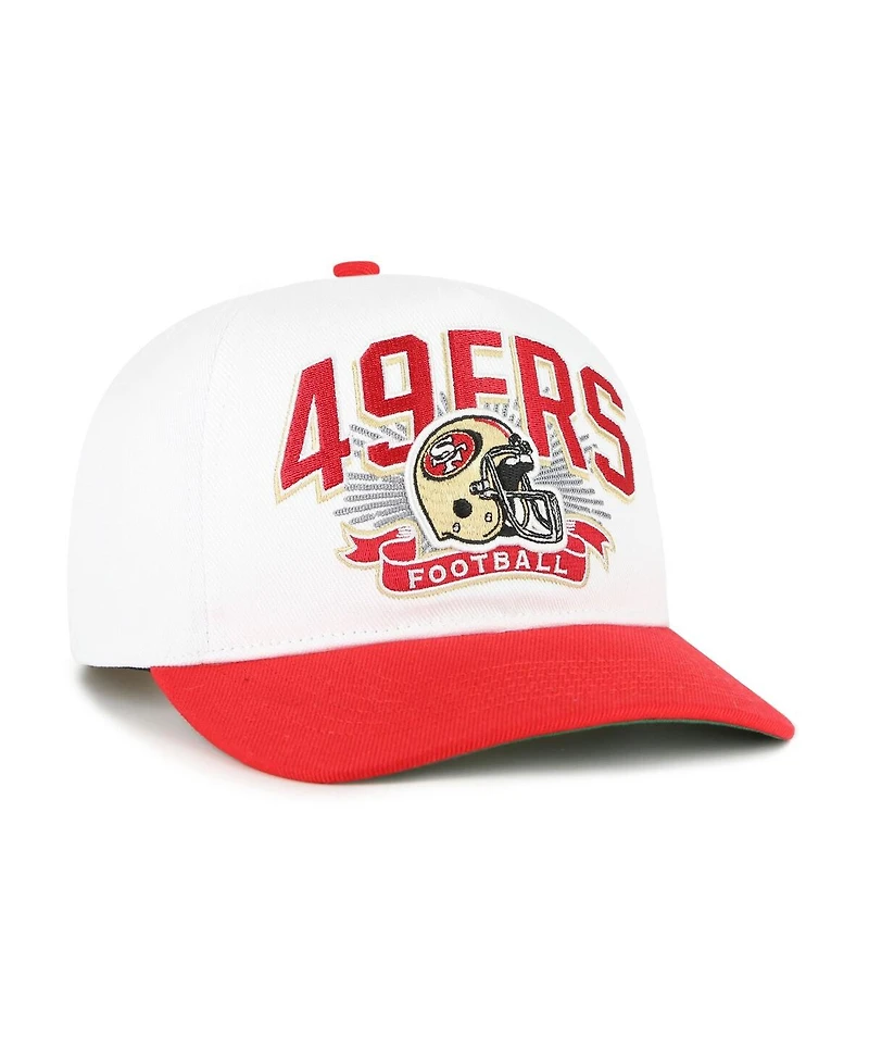 '47 Brand Big Boys and Girls White/Scarlet San Francisco 49ers Prime Play Hitch Adjustable Hat
