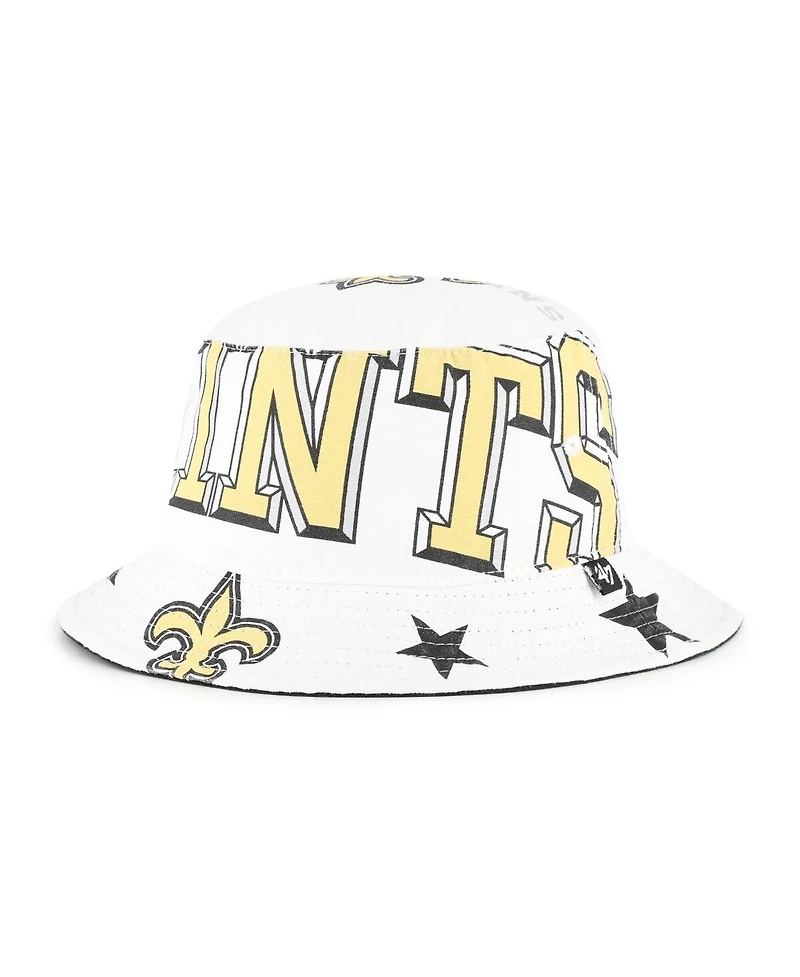 '47 Brand Women's White New Orleans Saints Energize Bucket Hat