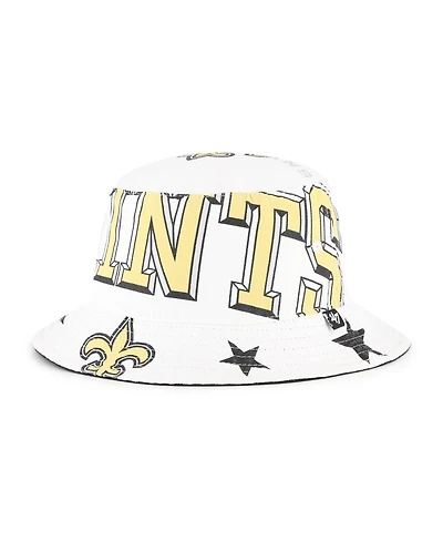 '47 Brand Women's White New Orleans Saints Energize Bucket Hat