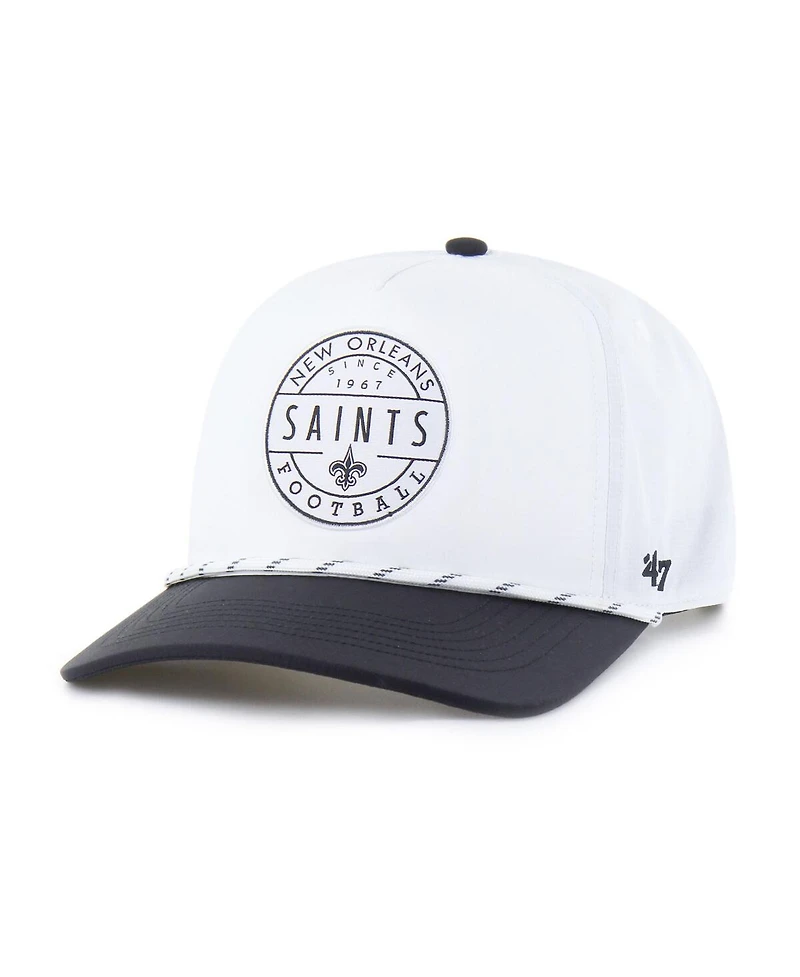 '47 Brand Men's White/Black New Orleans Saints Suburbia Hitch Two-Tone Adjustable Hat