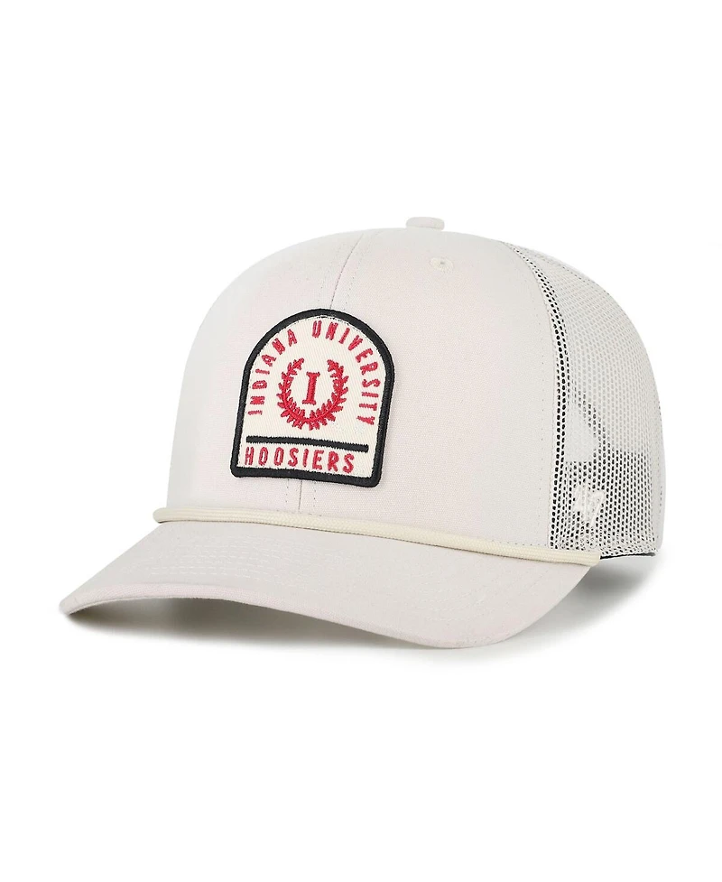 '47 Brand Men's and Women's Cream Indiana Hoosiers Core Inline Gravestone Adjustable Trucker Hat