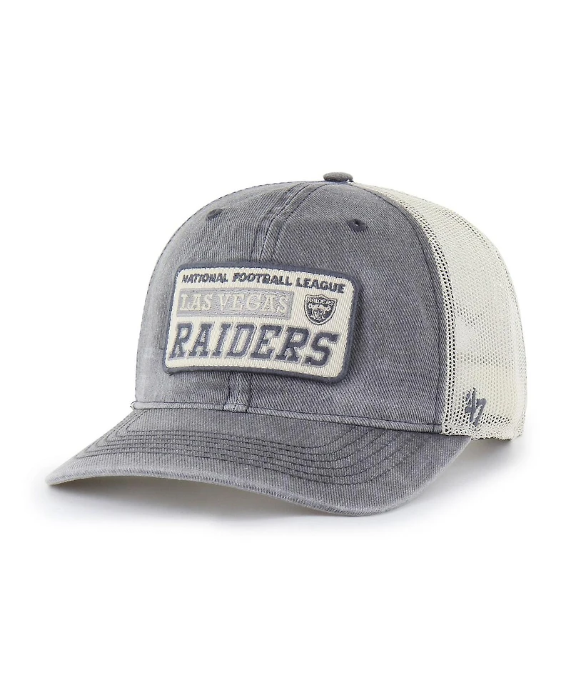 '47 Brand Men's Charcoal Las Vegas Raiders Canteen Relaxed Trucker Adjustable Hat