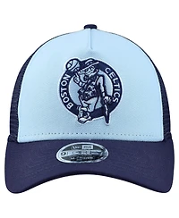 New Era Big Boys and Girls Light Blue Boston Celtics Colorpack 9FORTY A-Frame Trucker Adjustable Hat