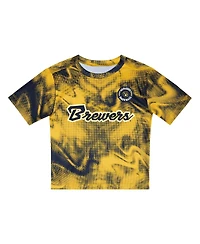 Outerstuff Preschool 2-Piece Gold Milwaukee Brewers Hitter Infielder Set