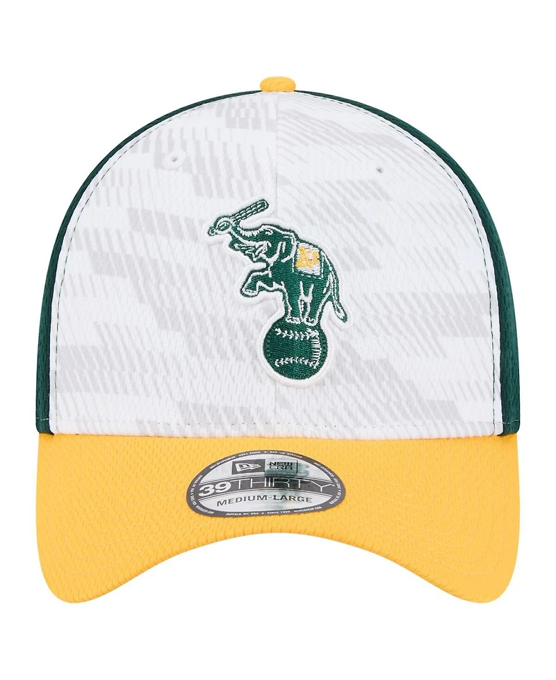 New Era Men's Dark Green/Gold Athletics 2025 Mlb Clubhouse 39THIRTY Flex Hat