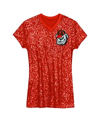 Outerstuff Preschool Red Georgia Bulldogs Sequin V-Neck Dress