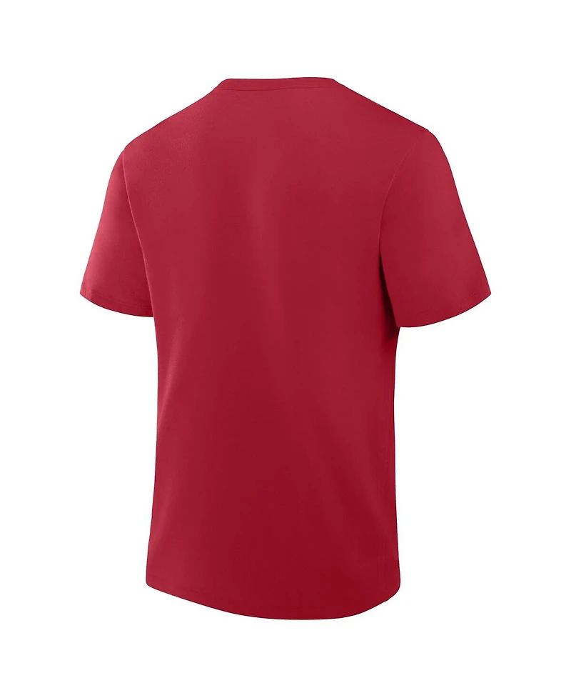 Fanatics Men's Crimson Oklahoma Sooners Big Tall Distressed Logo T-Shirt