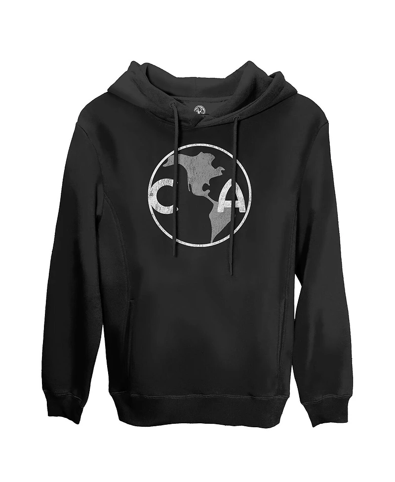 1863FC Men's Black Club America Retro Badge Pullover Hoodie