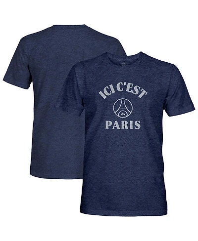 1863FC Men's Navy Paris Saint-Germain Team Arch Vintage Tri-Blend T-Shirt