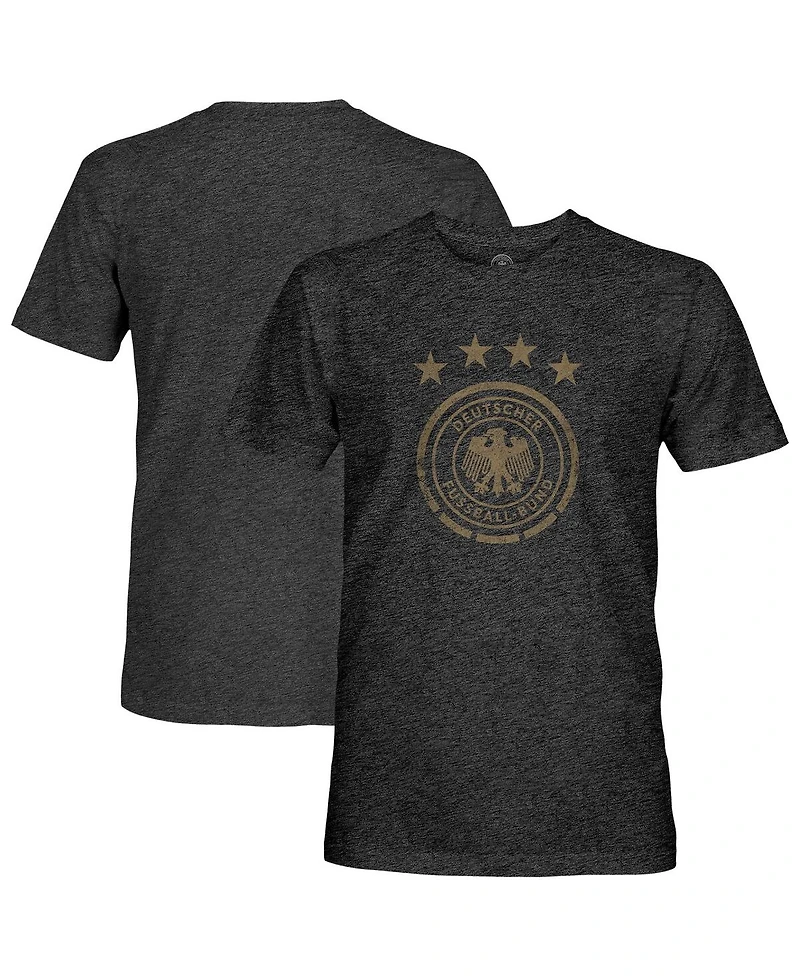 1863FC Men's Heather Black Germany National Team Mono Badge Vintage Tri-Blend T-Shirt