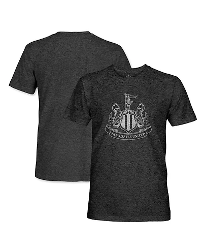 1863FC Men's Heather Black Newcastle United Mono Badge Vintage Tri-Blend T-Shirt